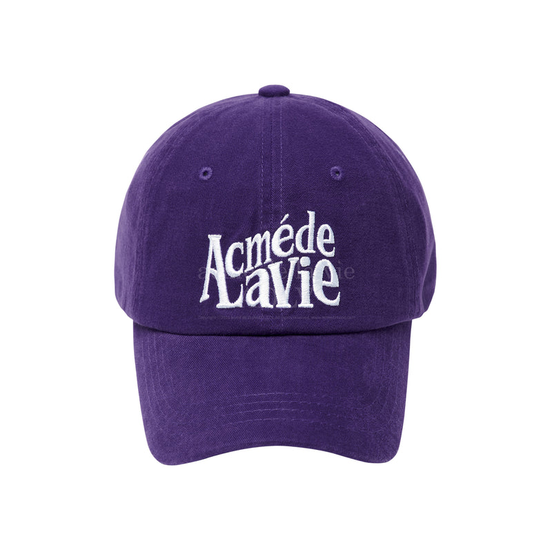 アクメドラビ(acme' de la vie) ADLV GROOVY LOGO BALL CAP PURPLE