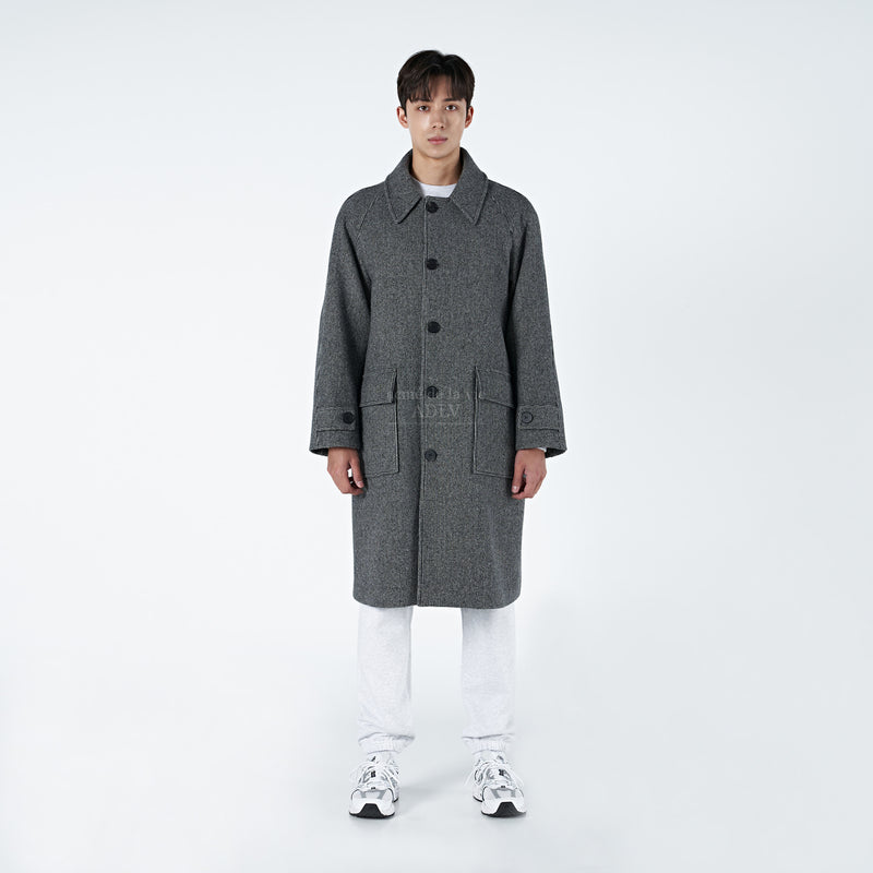 アクメドラビ(acme' de la vie) BALMACAAN WOOL AND CASHMERE LONG COAT CHECKS