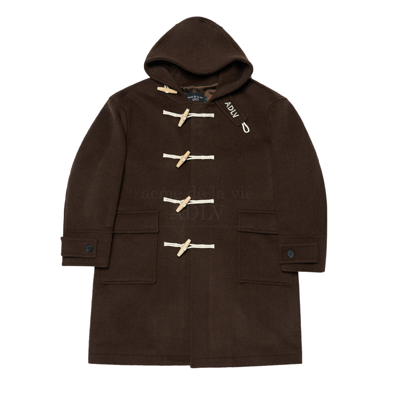アクメドラビ(acme' de la vie)  OVERFIT WOOL DUFFEL COAT BROWN