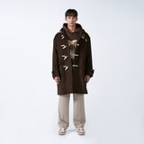 アクメドラビ(acme' de la vie)  OVERFIT WOOL DUFFEL COAT BROWN