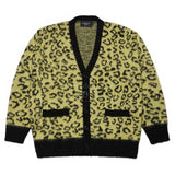 アクメドラビ(acme' de la vie) LEOPARD MOHAIR CARDIGAN YELLOW