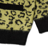 アクメドラビ(acme' de la vie) LEOPARD MOHAIR CARDIGAN YELLOW