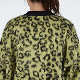 アクメドラビ(acme' de la vie) LEOPARD MOHAIR CARDIGAN YELLOW