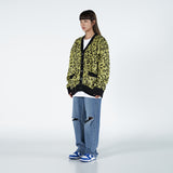 アクメドラビ(acme' de la vie) LEOPARD MOHAIR CARDIGAN YELLOW