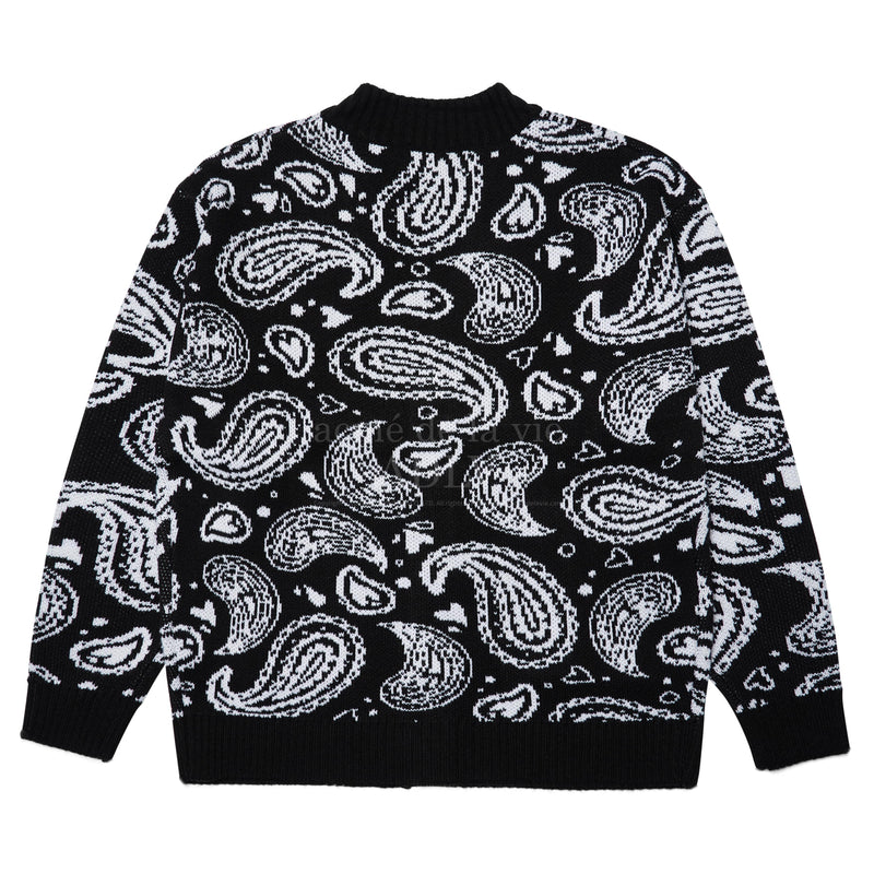 アクメドラビ(acme' de la vie)  PAISLEY CARDIGAN BLACK