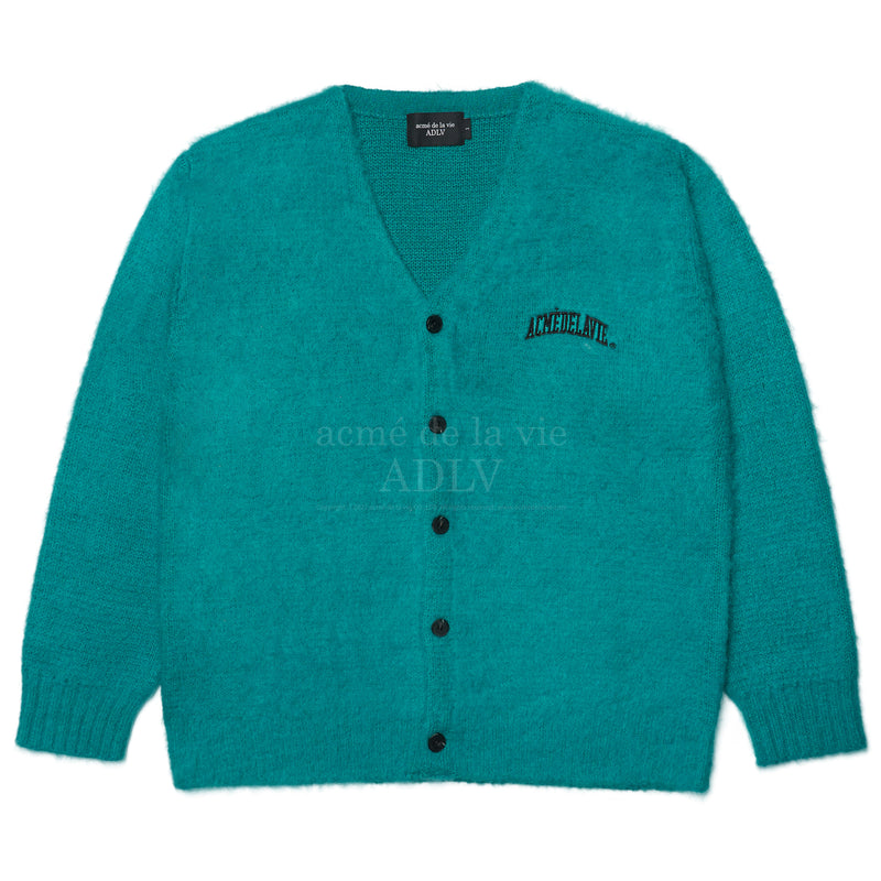 アクメドラビ(acme' de la vie) ADLV OLD SCHOOL LOGO MOHAIR CARDIGAN MINT