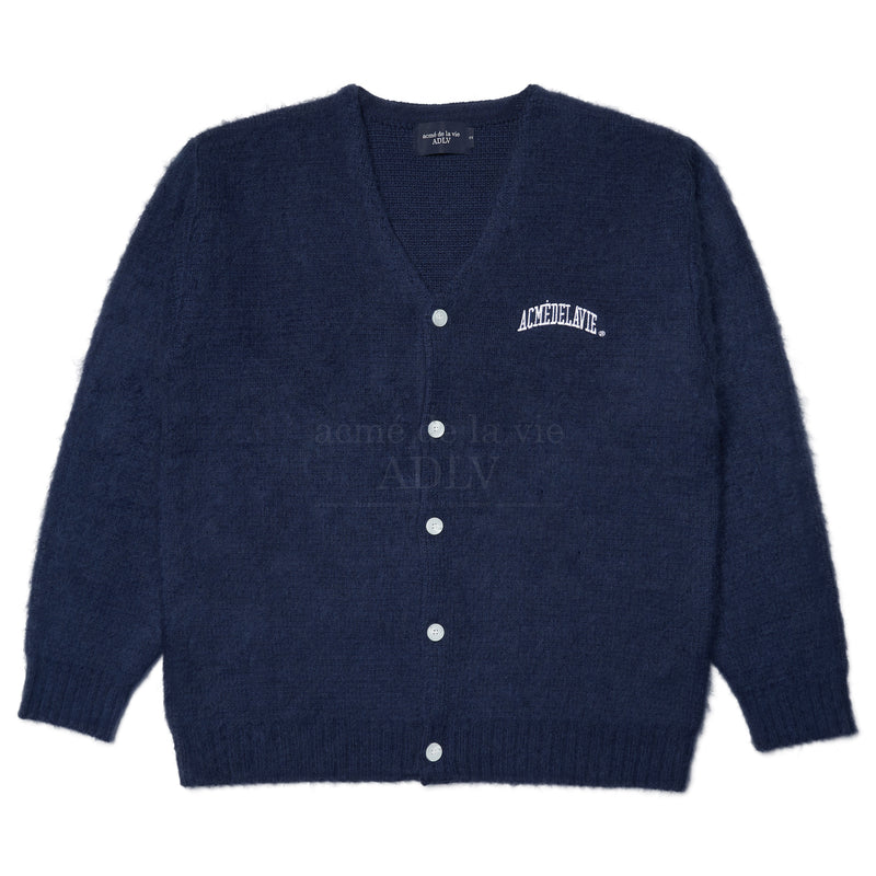 アクメドラビ(acme' de la vie) ADLV OLD SCHOOL LOGO MOHAIR CARDIGAN NAVY