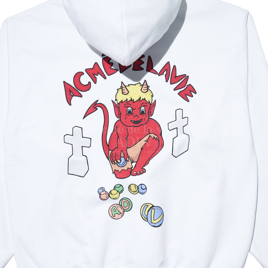 アクメドラビ(acme' de la vie) ADLV DEVIL HOODIE WHITE