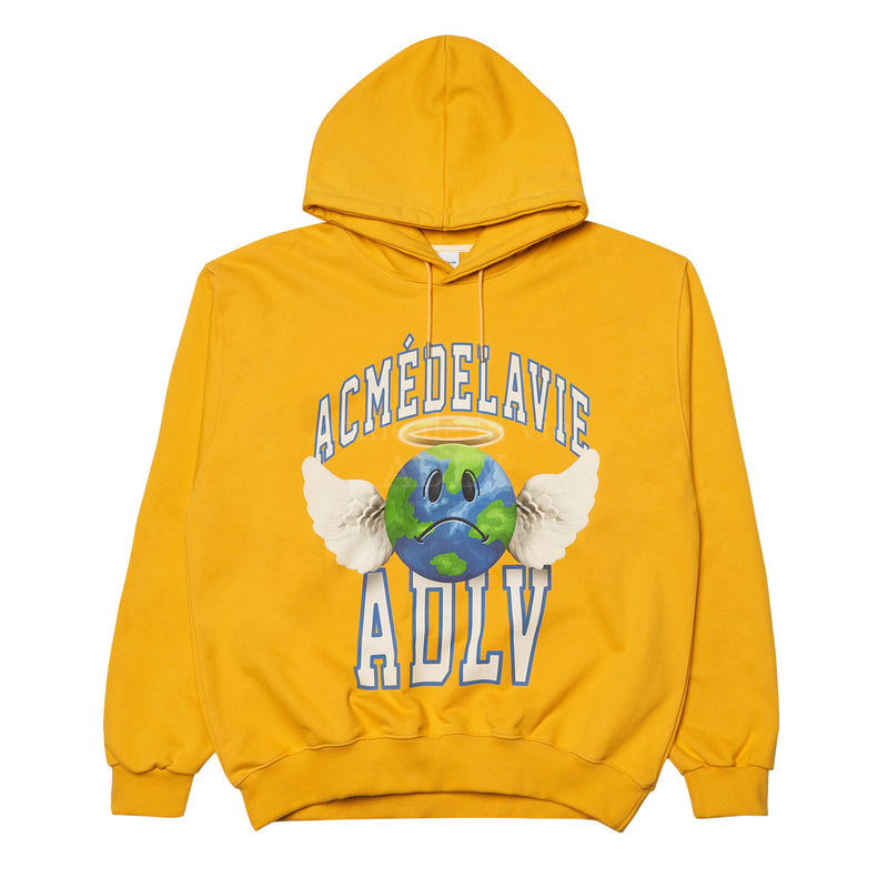 アクメドラビ(acme' de la vie) ANGEL GLOBE HOODIE MUSTARD