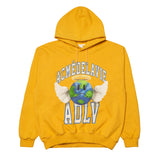アクメドラビ(acme' de la vie) ANGEL GLOBE HOODIE MUSTARD