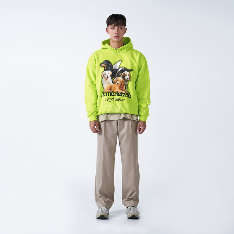 アクメドラビ(acme' de la vie) ANGEL PUPPY HOODIE LIME