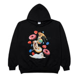 アクメドラビ(acme' de la vie) CANDY, CAT AND DOG HOODIE BLACK