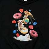 アクメドラビ(acme' de la vie) CANDY, CAT AND DOG HOODIE BLACK