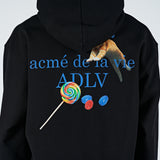 アクメドラビ(acme' de la vie) CANDY, CAT AND DOG HOODIE BLACK
