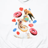 アクメドラビ(acme' de la vie) CANDY, CAT AND DOG HOODIE WHITE