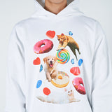 アクメドラビ(acme' de la vie) CANDY, CAT AND DOG HOODIE WHITE