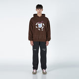 アクメドラビ(acme' de la vie) RIVET PATCHWORK EMBROIDERED COTTON PANTS BLACK