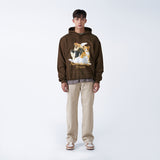 アクメドラビ(acme' de la vie) FLYING CAT HOODIE BROWN