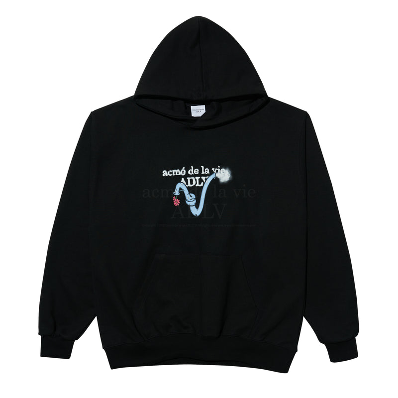 アクメドラビ(acme' de la vie)  PIPE LOGO HOODIE BLACK