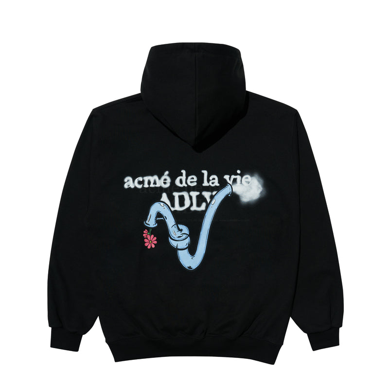 アクメドラビ(acme' de la vie)  PIPE LOGO HOODIE BLACK