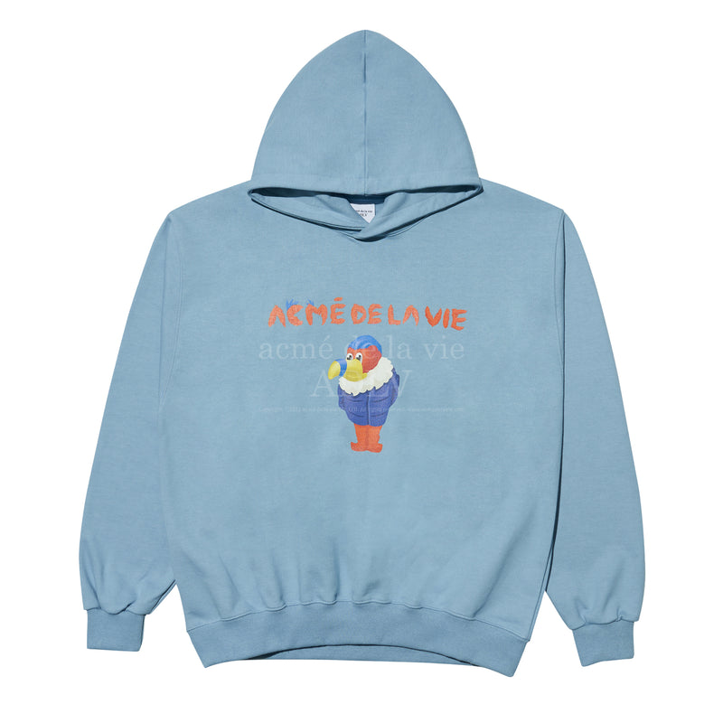 アクメドラビ(acme' de la vie)  PARROT HOODIE INDIGO BLUE