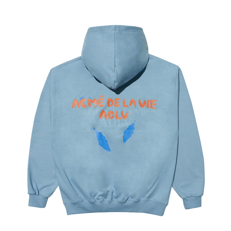 アクメドラビ(acme' de la vie)  PARROT HOODIE INDIGO BLUE