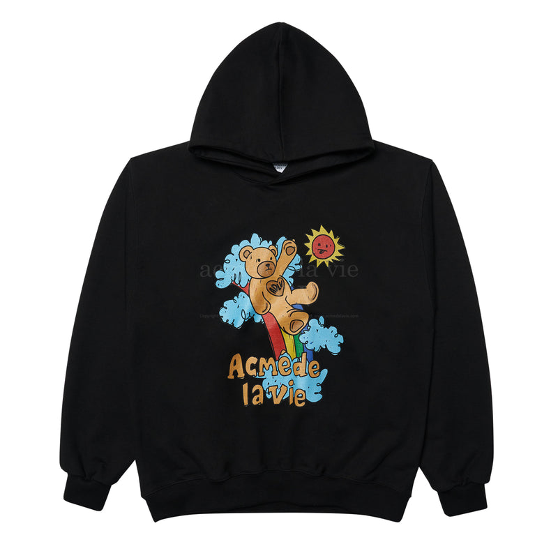 アクメドラビ(acme' de la vie)  RAINBOW BEAR HOODIE BLACK