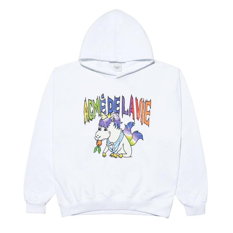 アクメドラビ(acme' de la vie)  RAINBOW UNICORN HOODIE WHITE