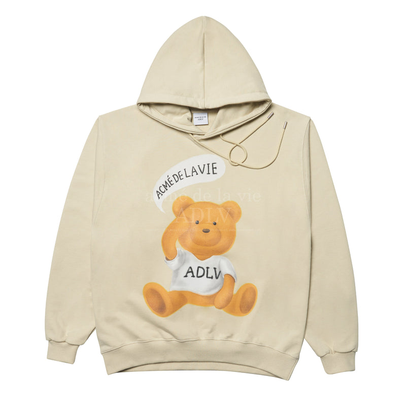アクメドラビ(acme' de la vie)  SPEECH BALLOON TEDDY BEAR HOODIE BEIGE