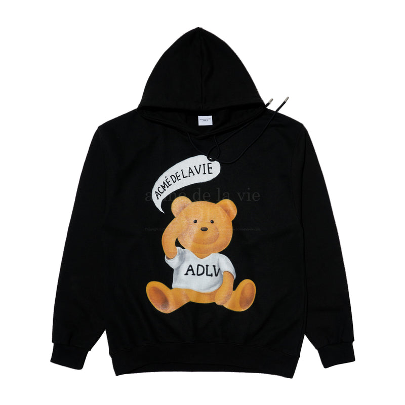 アクメドラビ(acme' de la vie)  SPEECH BALLOON TEDDY BEAR HOODIE BLACK