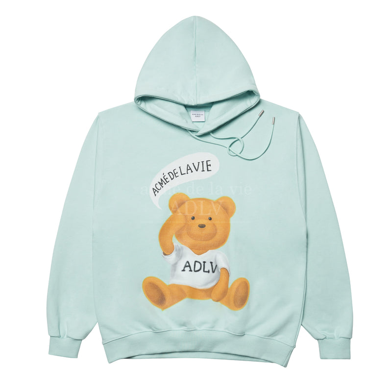 アクメドラビ(acme' de la vie)  SPEECH BALLOON TEDDY BEAR HOODIE MINT