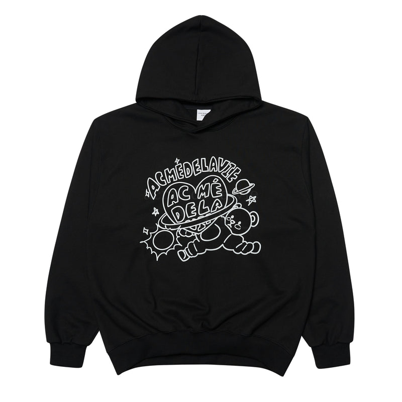 アクメドラビ(acme' de la vie) SPACEMAN TEDDY BEAR REFLECTOR HOODIE BLACK