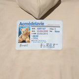 アクメドラビ(acme' de la vie)  TEDDY BEAR'S LICENSE HOODIE BEIGE