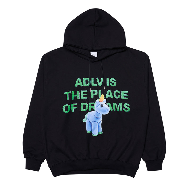アクメドラビ(acme' de la vie) UNICORN CLAY HOODIE BLACK