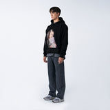 アクメドラビ(acme' de la vie)   ADLV BABY FACE HOODIE BLACK GREY TEDDYBEAR