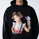 アクメドラビ(acme' de la vie)   ADLV BABY FACE HOODIE BLACK HAIR DRYER