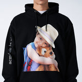 アクメドラビ(acme' de la vie)   ADLV BABY FACE HOODIE BLACK SCHOOL BAG