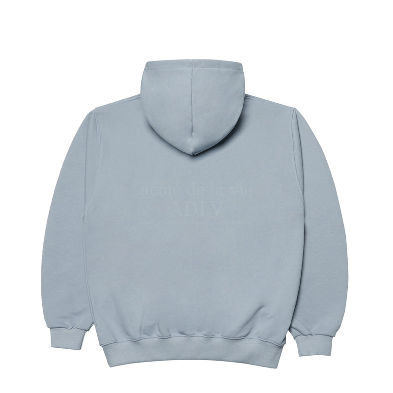 アクメドラビ(acme' de la vie) AV COLOR EMBOIDERY LOGO HOODIE LIGHT GREY