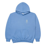 アクメドラビ(acme' de la vie) AV COLOR EMBOIDERY LOGO HOODIE LIGHT INDIGO BLUE