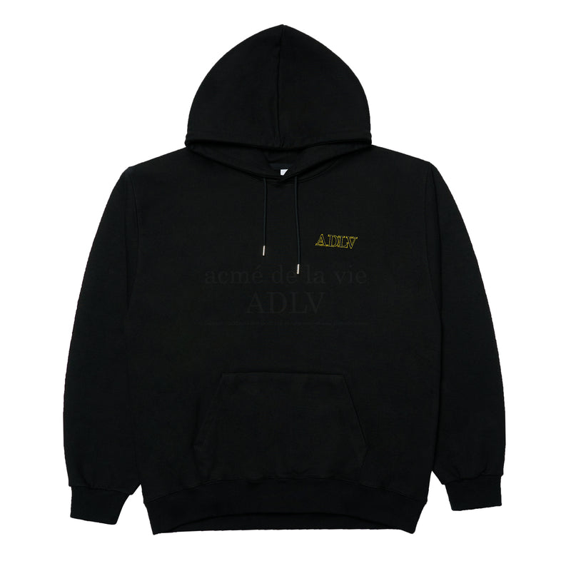 アクメドラビ(acme' de la vie) BASIC LOGO TUFT EMBROIDERY HOODIE BLACK
