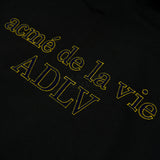 アクメドラビ(acme' de la vie) BASIC LOGO TUFT EMBROIDERY HOODIE BLACK