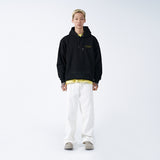 アクメドラビ(acme' de la vie) BASIC LOGO TUFT EMBROIDERY HOODIE BLACK