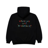 アクメドラビ(acme' de la vie) COLORFUL EMBROIDERY HOODIE BLACK