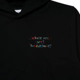 アクメドラビ(acme' de la vie) COLORFUL EMBROIDERY HOODIE BLACK