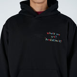 アクメドラビ(acme' de la vie) COLORFUL EMBROIDERY HOODIE BLACK