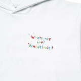 アクメドラビ(acme' de la vie) COLORFUL EMBROIDERY HOODIE WHITE