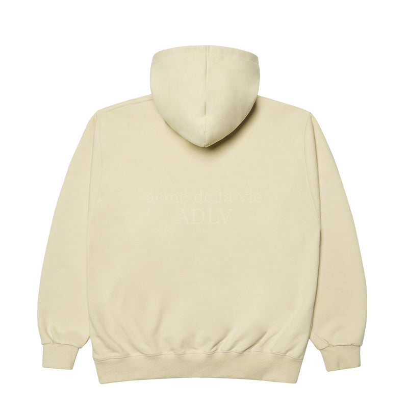 アクメドラビ(acme' de la vie) CHECK LOGO HOODIE BEIGE