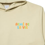 アクメドラビ(acme' de la vie) CHECK LOGO HOODIE BEIGE