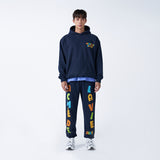 アクメドラビ(acme' de la vie) CHECK LOGO SWEAT PANTS NAVY