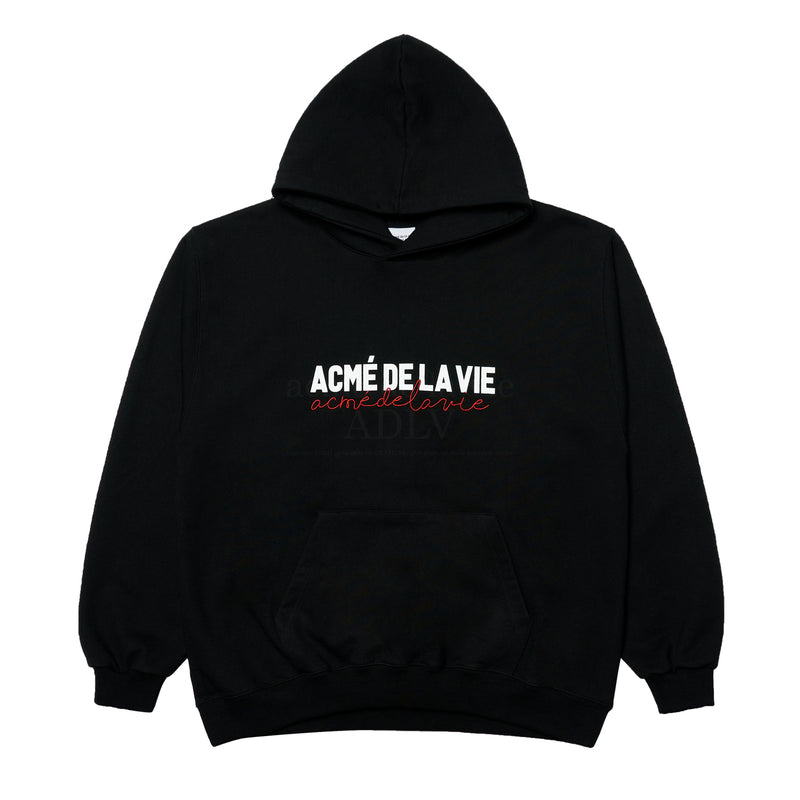 アクメドラビ(acme' de la vie) CURSIVE LOGO HOODIE BLACK